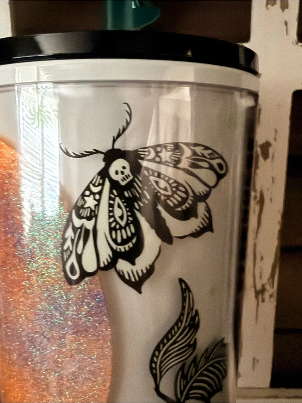 Starbucks Butterfly Travel Tumbler in Orange and Black
